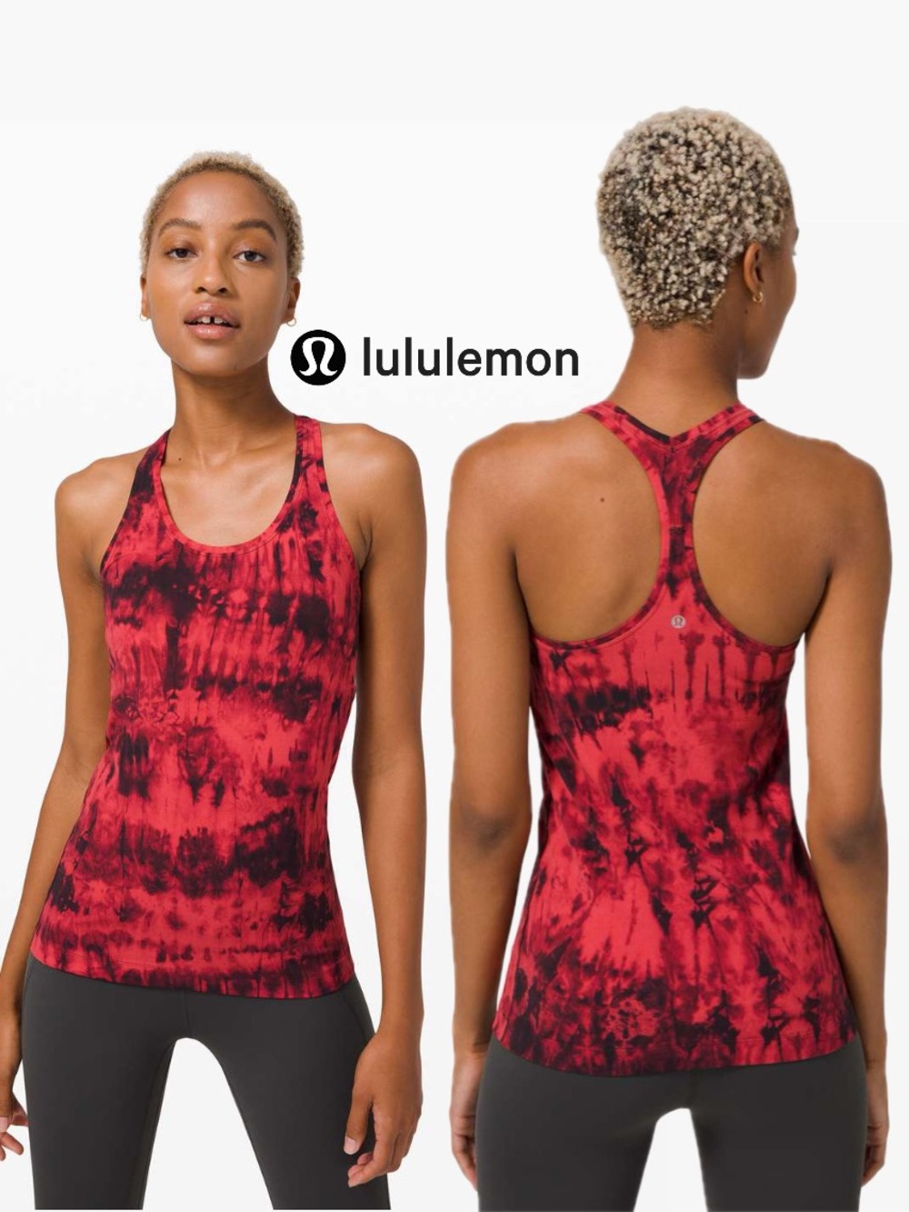 LULULEMON Cool Racerback II Nulu *Game Day in 
Game Day Red Black Multi Sz. 4